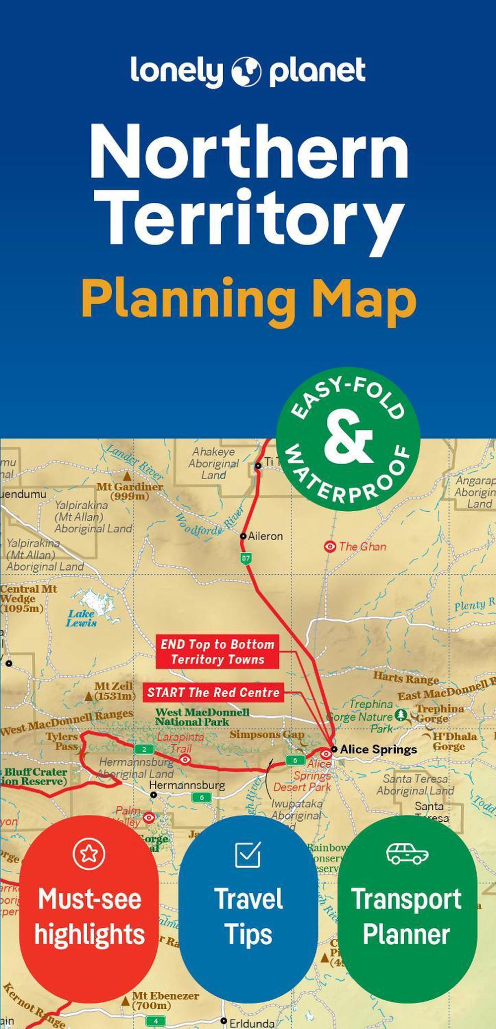 Lonely Planet Northern Territory Planning Map, 9781788688475