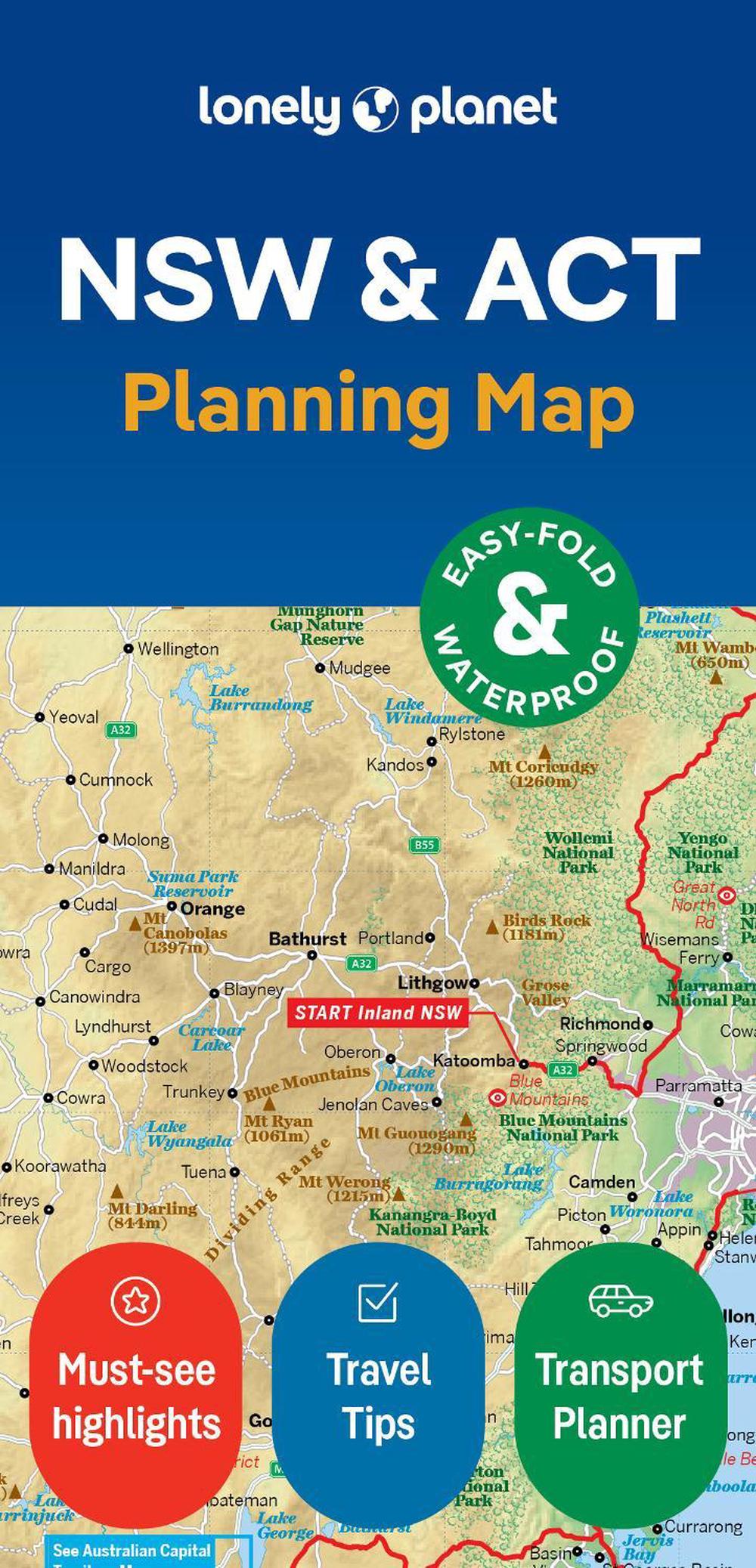 Lonely Planet New South Wales & ACT Planning Map, 9781788688482