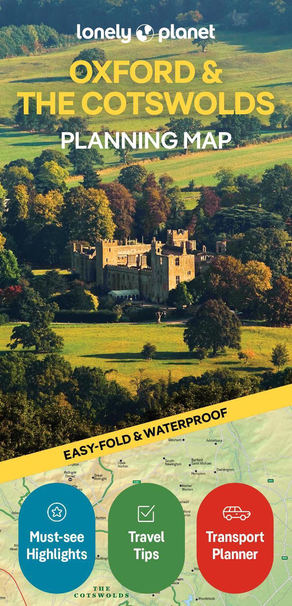Lonely Planet Oxford & the Cotswolds Planning Map, 9781788688499