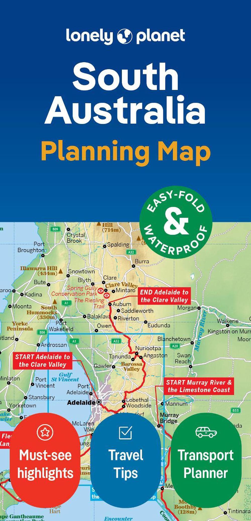 Lonely Planet South Australia Planning Map, 9781788688826