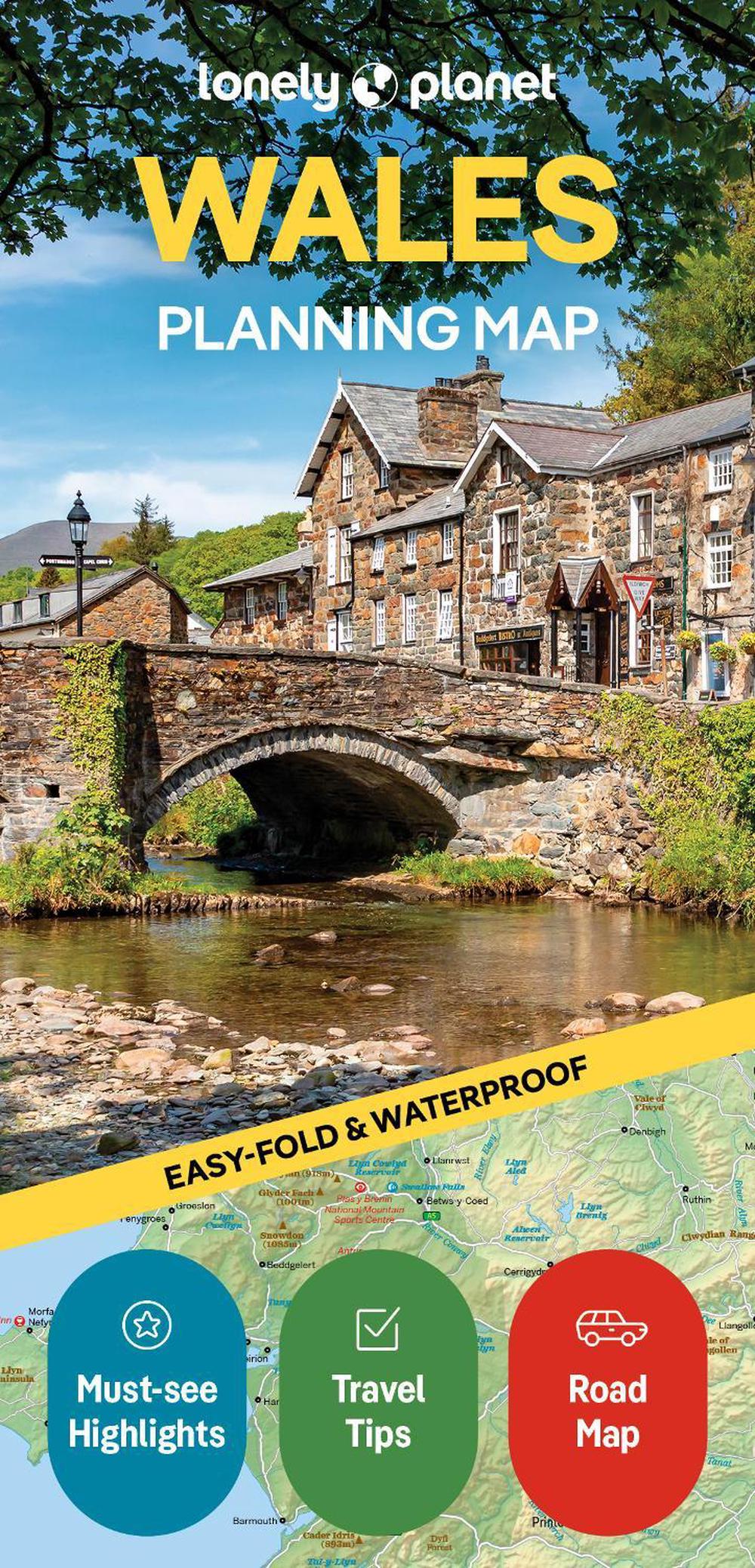 Lonely Planet Wales Planning Map, 9781788688987
