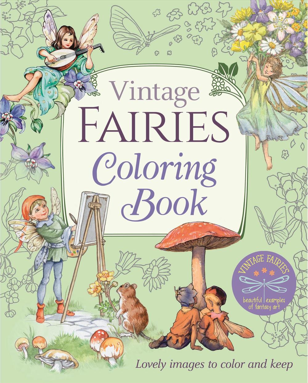 Vintage Fairies Coloring Book, 9781788887762