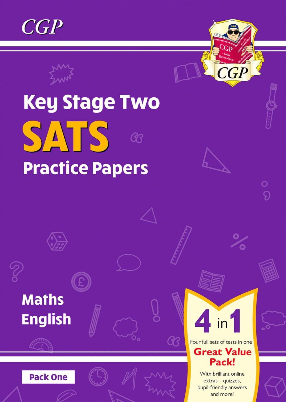 KS2 Maths & English Year 6 SATS Practice Papers: Pack 1 - for 2026 (with free Online Extras) by CGP Books - ISBN: 9781789081145