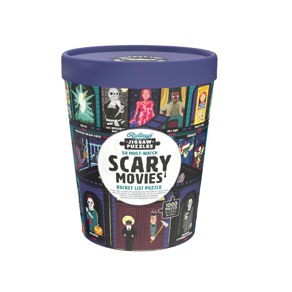 50 Must-Watch Scary Movies Bucket List 1000-piece Puzzle, 9781797237466