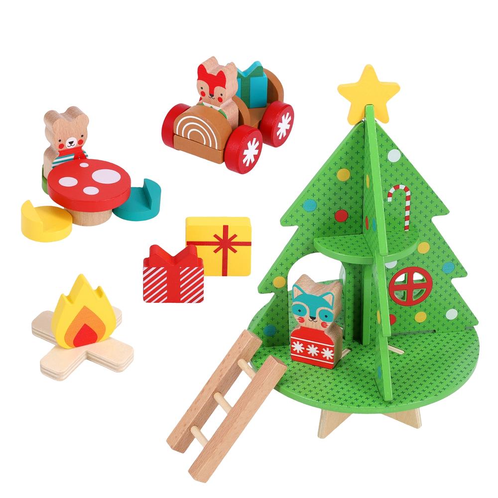 Christmas Treehouse Wooden Play Set, 9781797237473