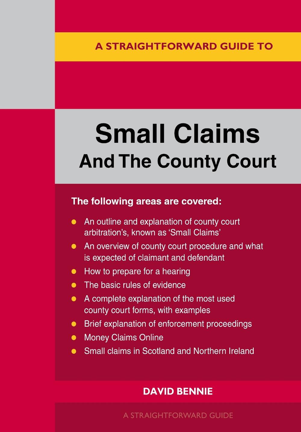 A Straightforward Guide to Small Claims and the County Court, 9781802364484