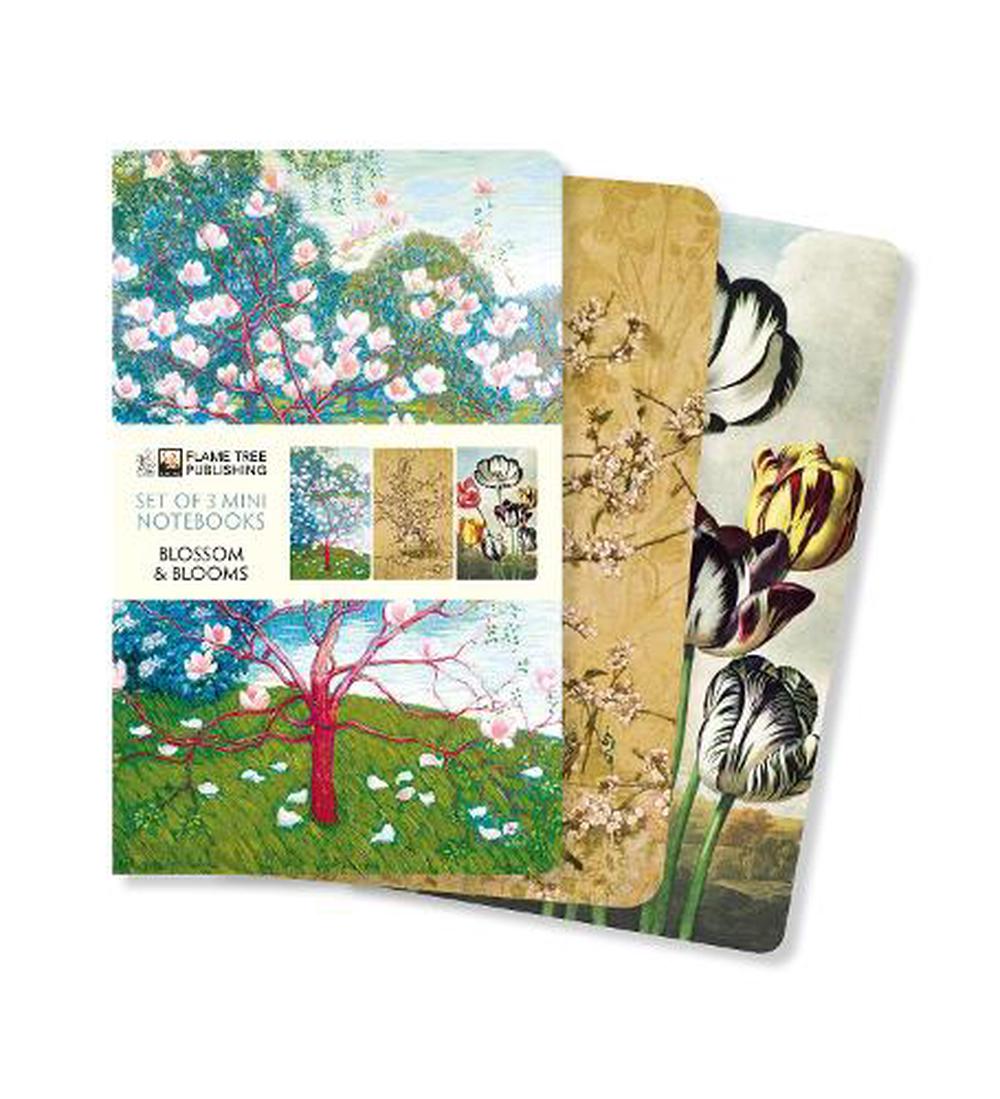 Flame Tree Studio Blossoms & Blooms Set of 3 Mini Notebooks, 9781804171974