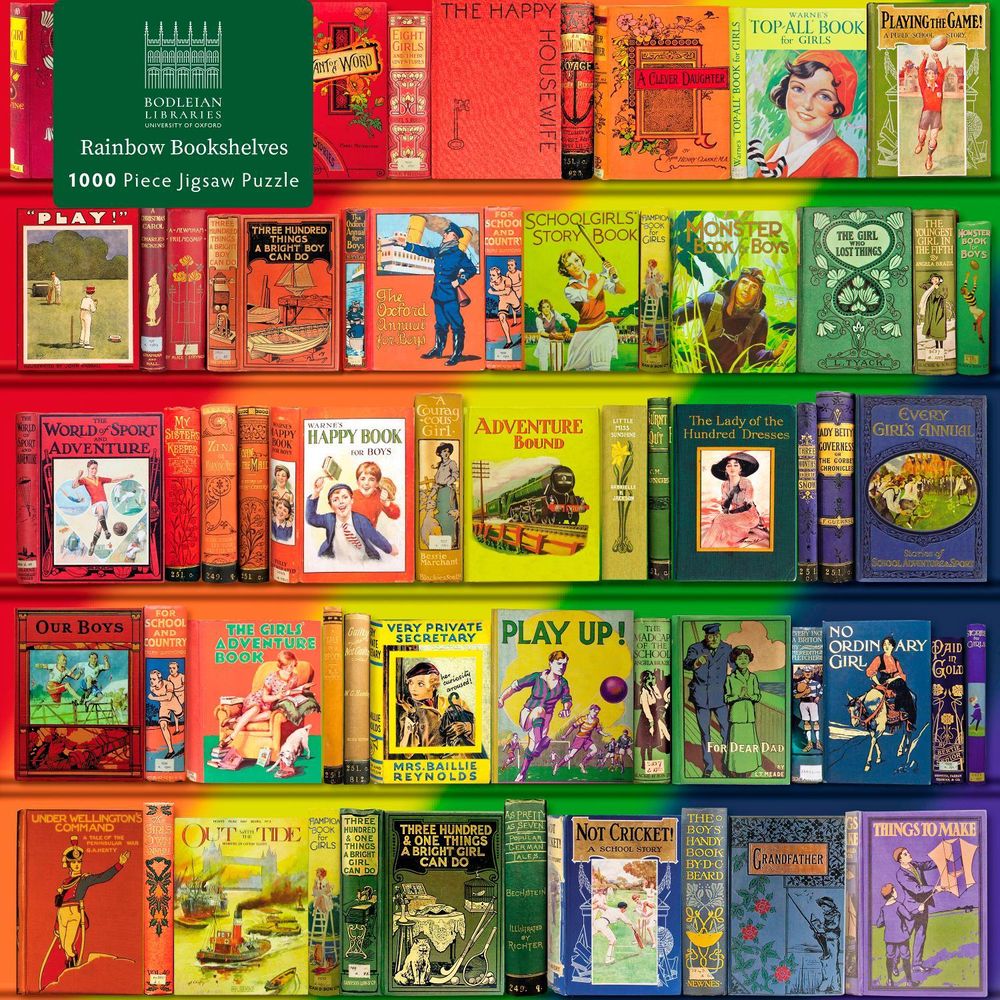 Adult Jigsaw Puzzle Bodleian Libraries: Rainbow Bookshelves by Flame Tree Studio - ISBN: 9781804172087