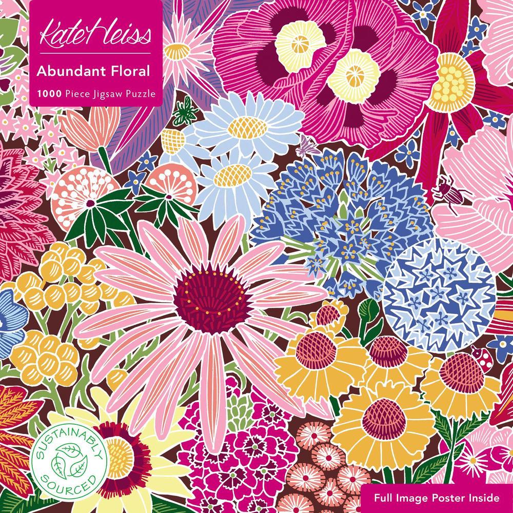 Adult Sustainable Jigsaw Puzzle Kate Heiss: Abundant Floral, 9781804172155