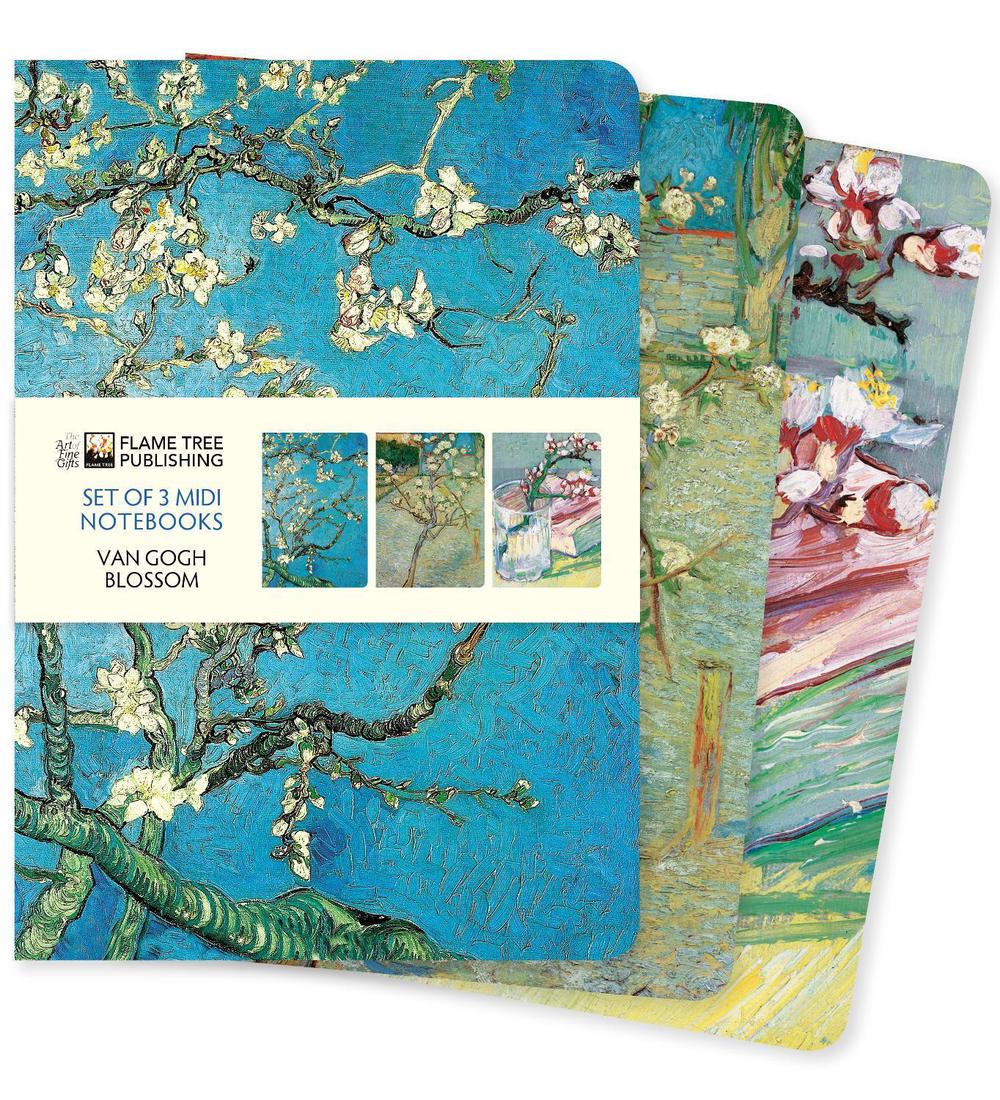 Flame Tree Studio Vincent van Gogh: Blossom Set of 3 Midi Notebooks, 9781804172179