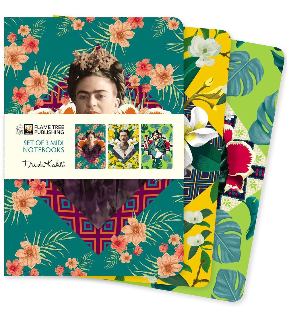 Flame Tree Studio Frida Kahlo Set of 3 Midi Notebooks, 9781804172186