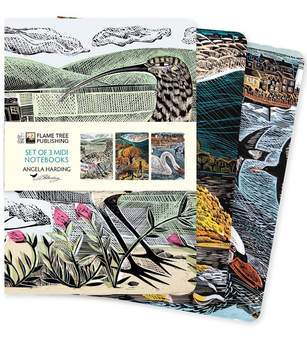 Flame Tree Studio Angela Harding: Wildlife Set of 3 Midi Notebooks, 9781804172193