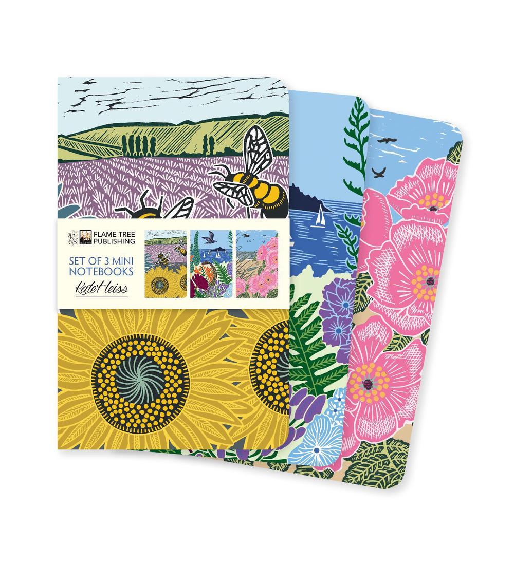 Flame Tree Studio Kate Heiss Set of 3 Mini Notebooks, 9781804173060