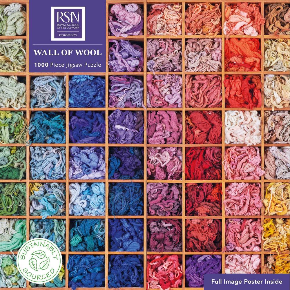 Adult Sustainable Jigsaw Puzzle: Royal School of Needlework: Wall of Wool, 9781804173169