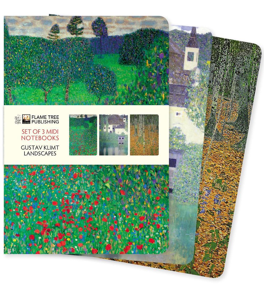 Flame Tree Studio Gustav Klimt: Landscapes Set of 3 Midi Notebooks, 9781804173176