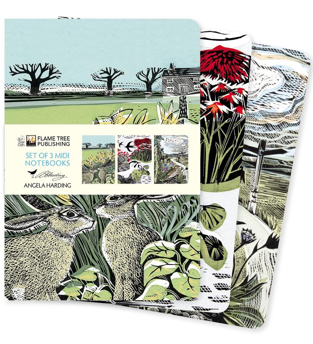 Flame Tree Studio Angela Harding: Landscapes Set of 3 Midi Notebooks, 9781804173183