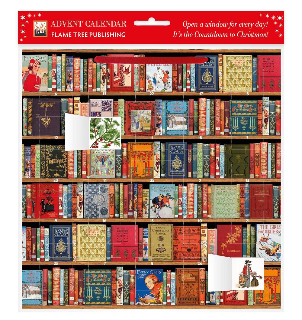 Flame Tree Studio Bodleian Libraries: Christmas Bookshelves Advent Calendar (With Stickers), 9781804175170
