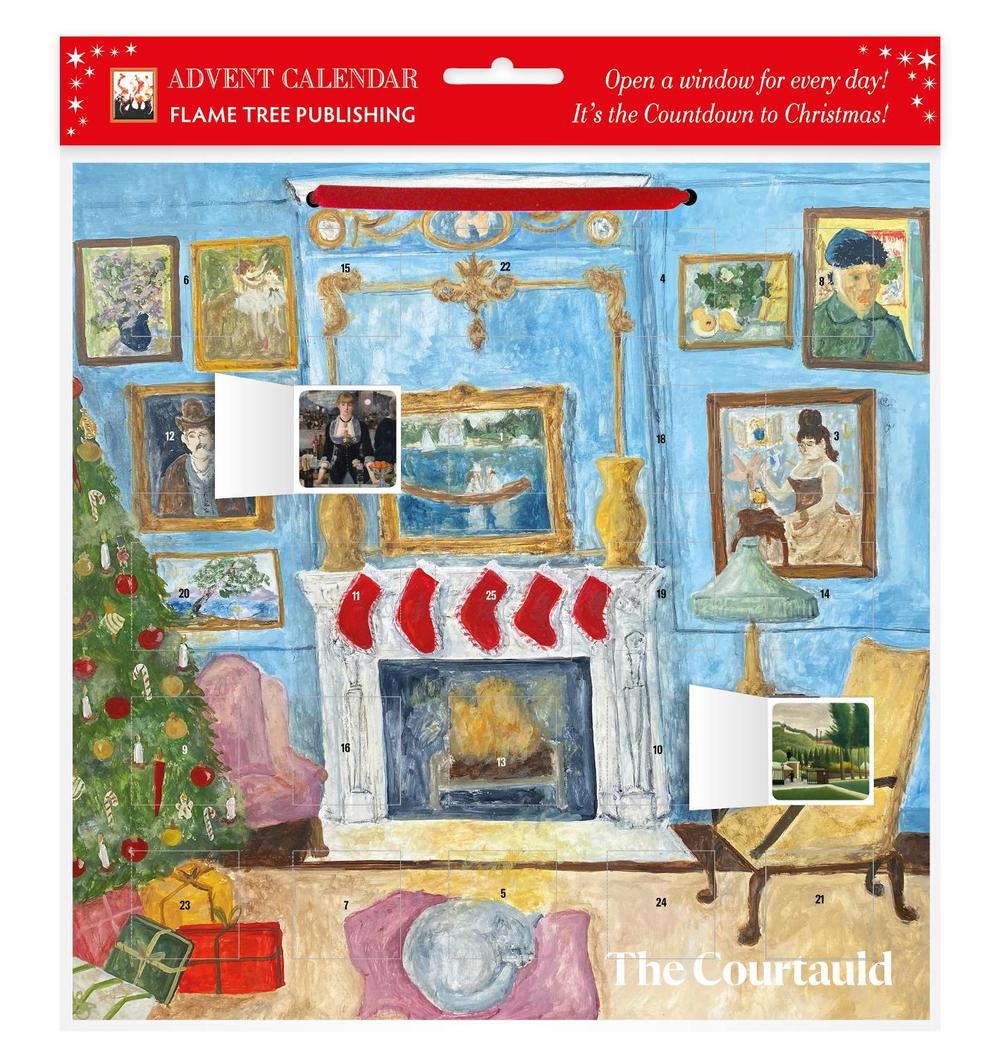 Flame Tree Studio The Courtauld: Decorated for Christmas Advent Calendar (with stickers), 9781804175187