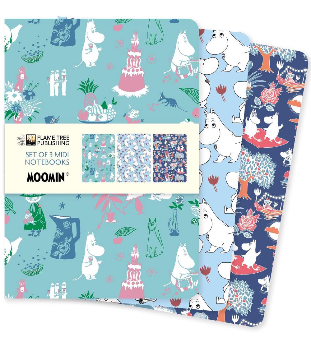 Flame Tree Studio Moomin Classics Set of 3 Midi Notebooks, 9781804176788