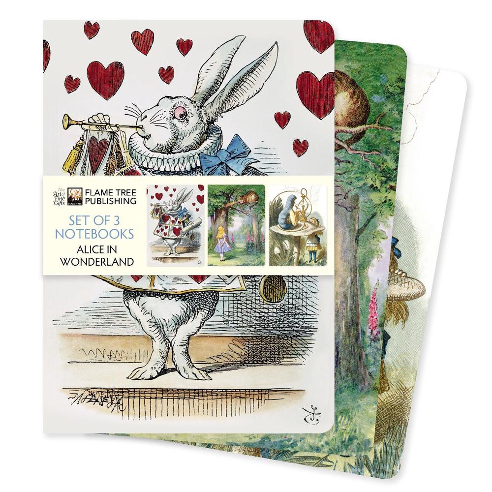 Flame Tree Studio Alice in Wonderland Set of 3 Standard Notebooks by Flame Tree Studio - ISBN: 9781804176818