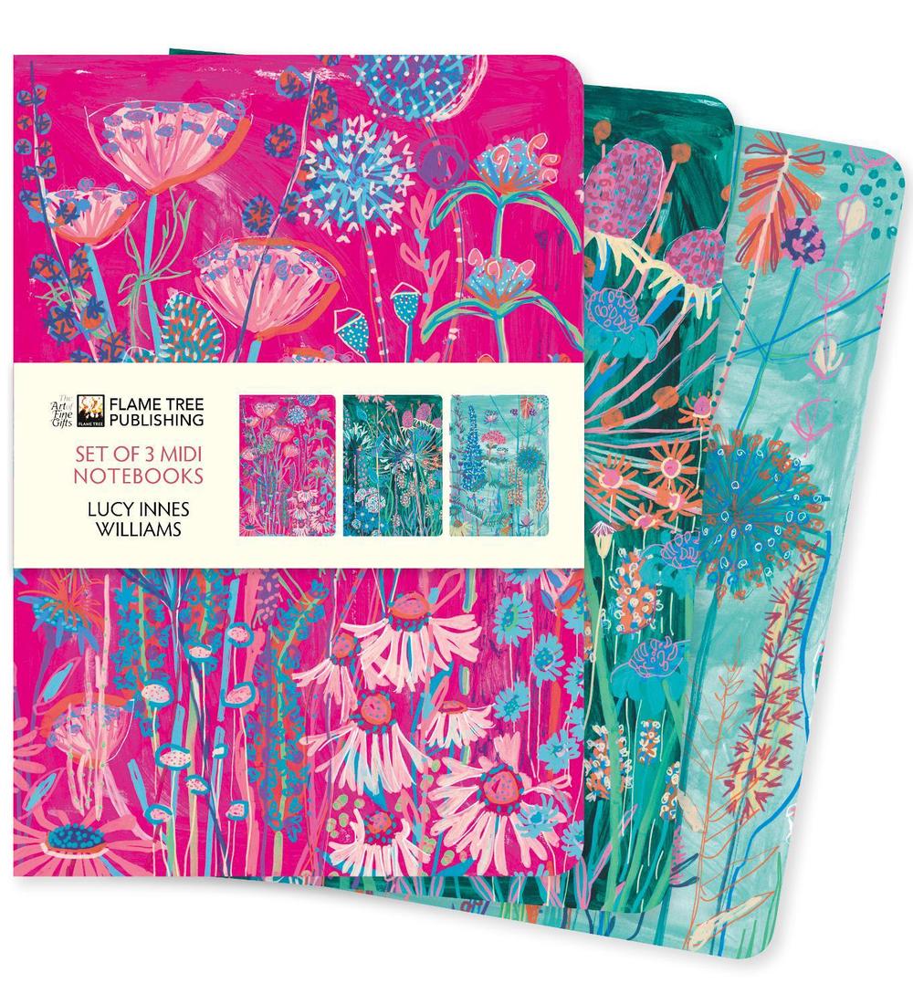 Flame Tree Studio Lucy Innes Williams Set of 3 Midi Notebooks, 9781804177679