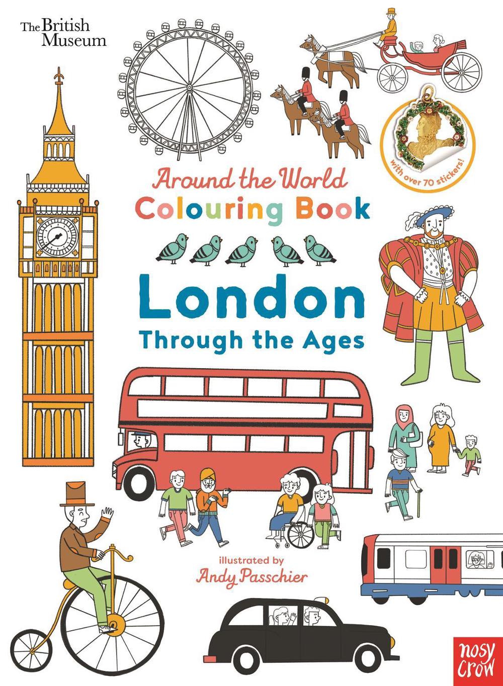 British Museum: Around the World Colouring: London Through the Ages, 9781805132943