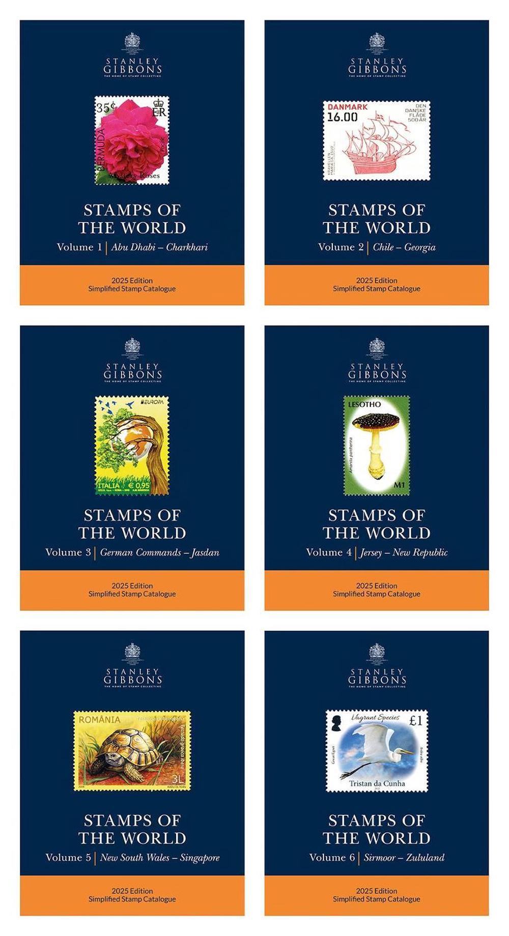 2025 Stamps Of The World - Set Of 6 Catalogues, 9781805179238