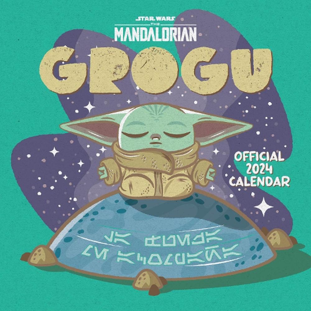 The Mandalorian Baby Yoda 2024 Square Wall Calendar by Naveetha Gaggara