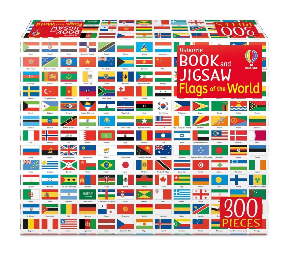 Usborne Book and Jigsaw Flags of the World by Sue Meredith, Paperback