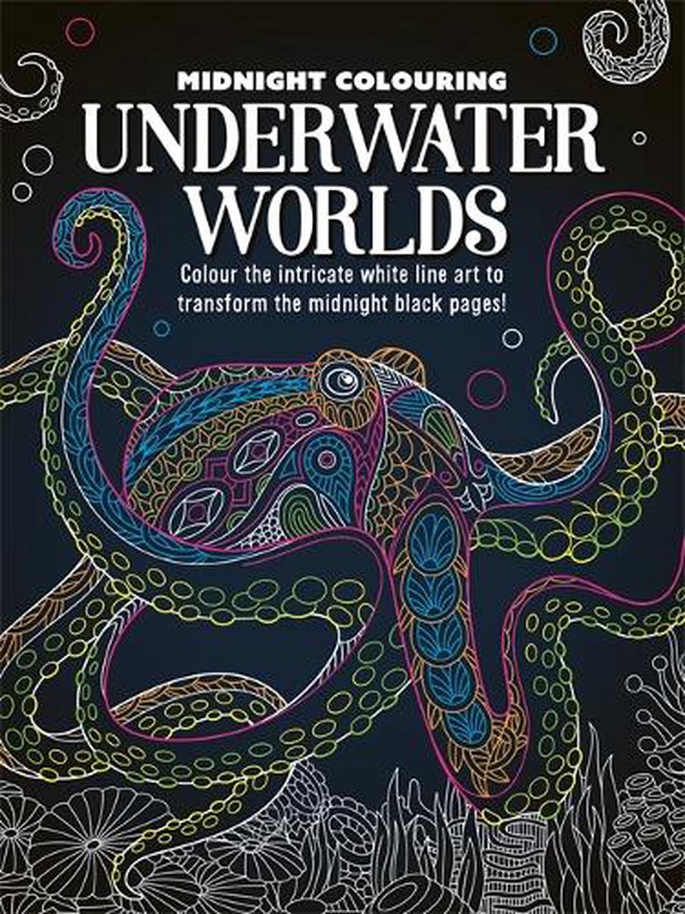 Midnight Colouring: Underwater Worlds, 9781835442081