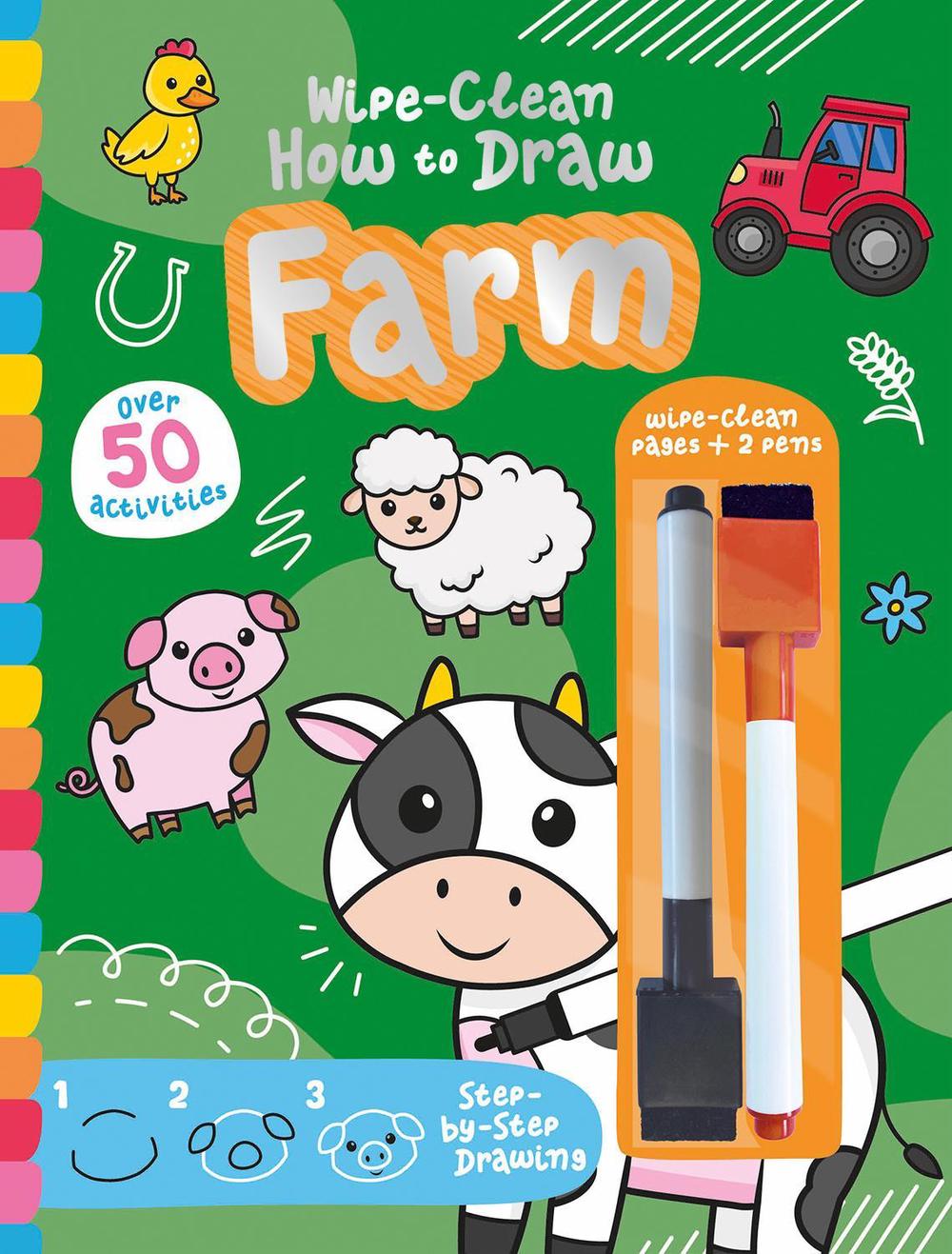 Wipe-Clean How to Draw Farm by Jenny Copper - ISBN: 9781835550991