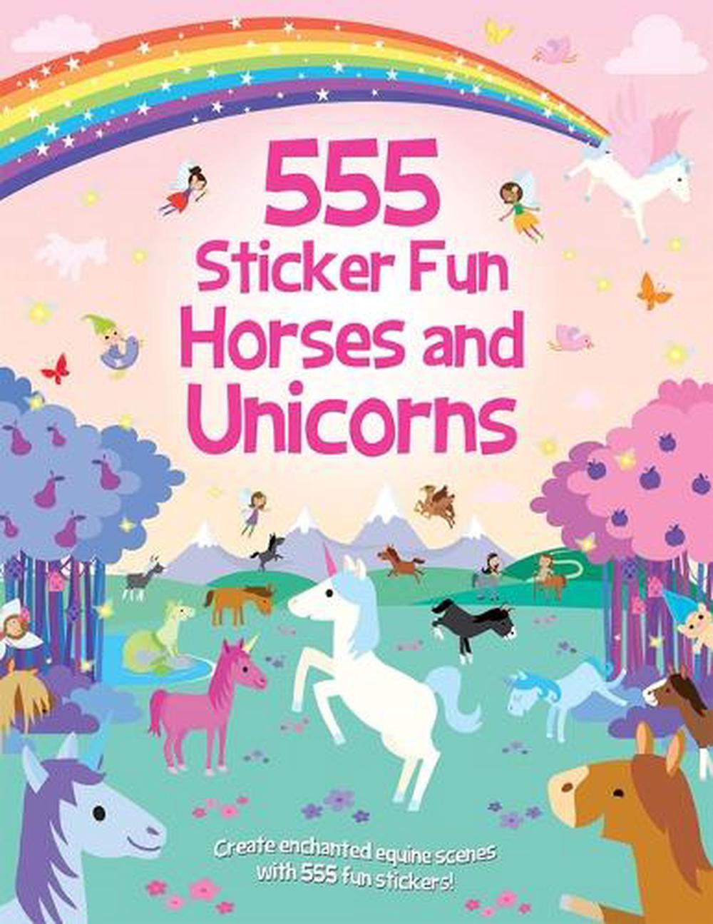 555 Sticker Fun - Horses and Unicorns, 9781835553145