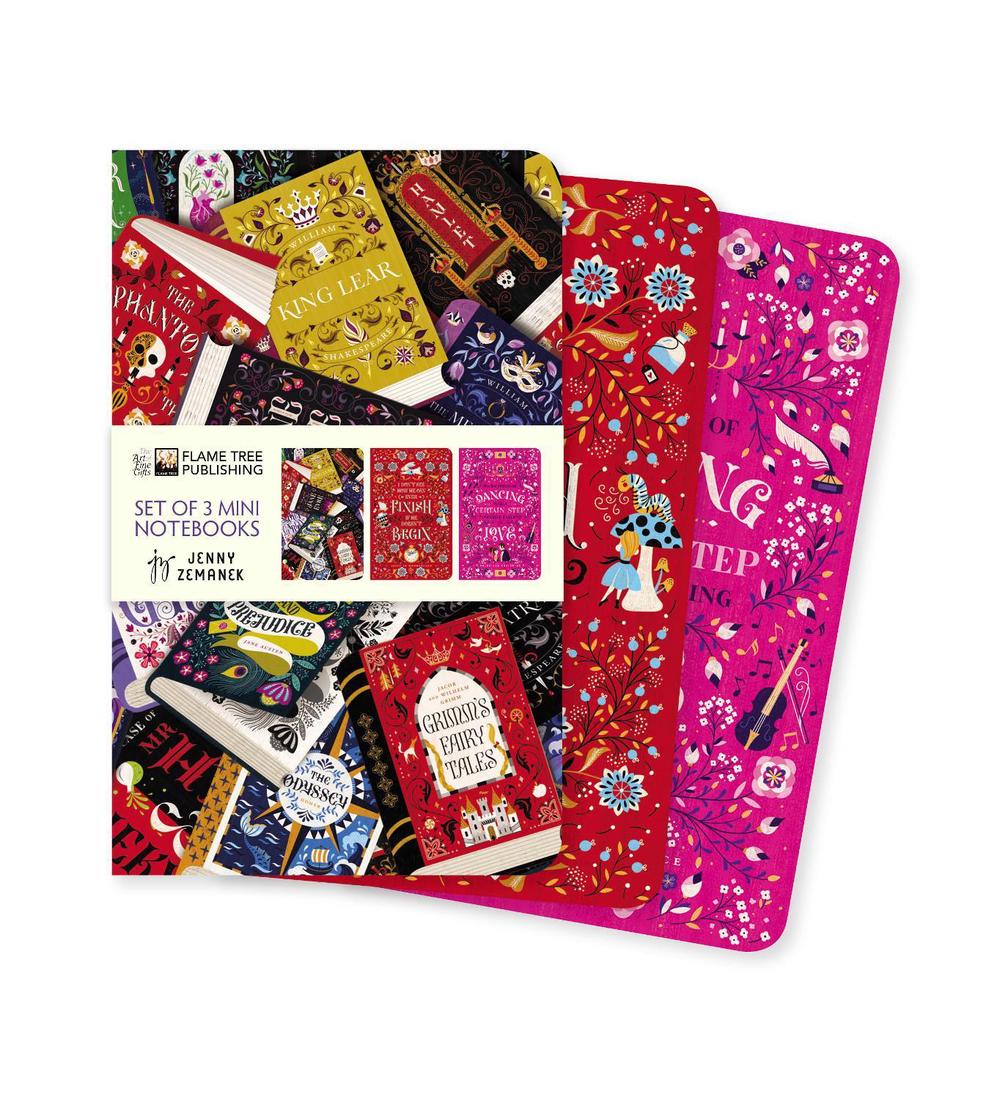 Book Lovers by Jenny Zemanek Set of 3 Mini Notebooks, 9781835622025