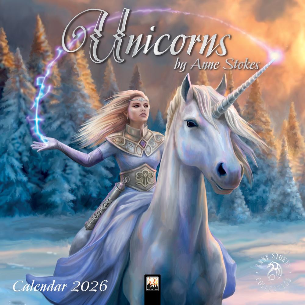 Unicorns by Anne Stokes Wall Calendar 2026 (Art Calendar), 9781835623190