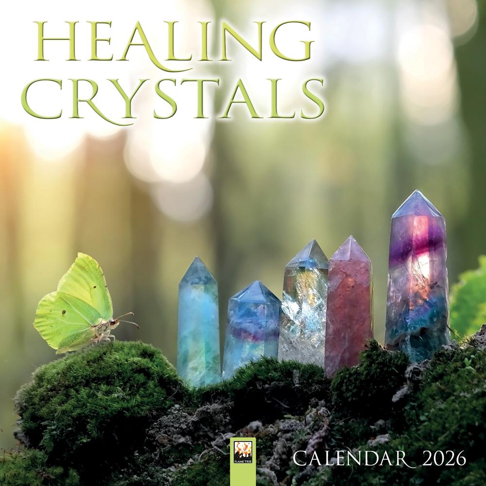 Healing Crystals Wall Calendar 2026 (Art Calendar), 9781835623251