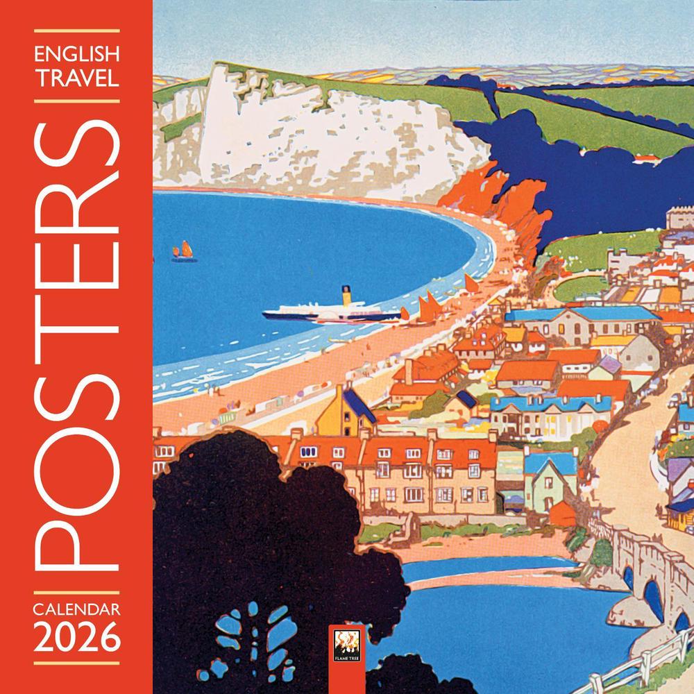 English Travel Posters Wall Calendar 2026 (Art Calendar), 9781835623442