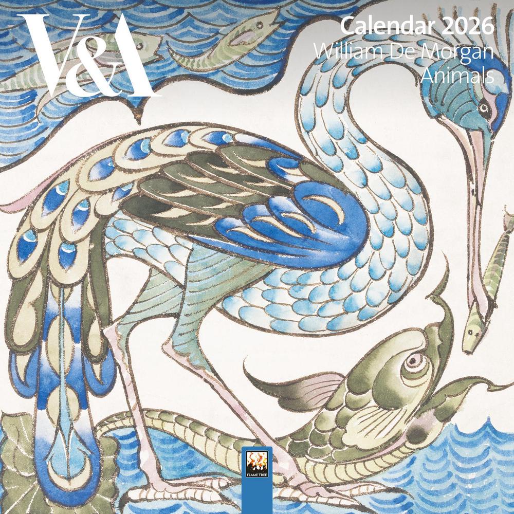 V&A: De Morgan Animals Mini Wall Calendar 2026 (Art Calendar), 9781835624234