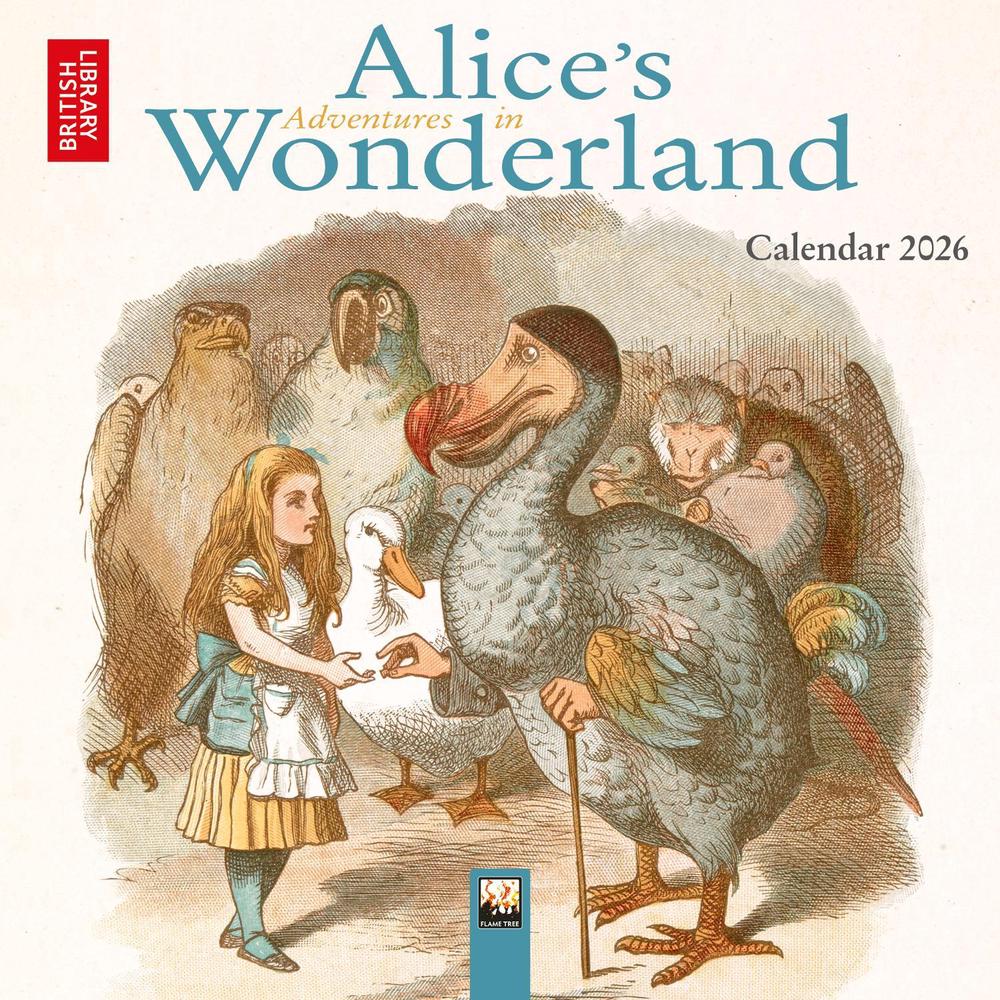 British Library: Alice's Adventures in Wonderland Mini Wall Calendar 2026 (Art Calendar), 9781835624265