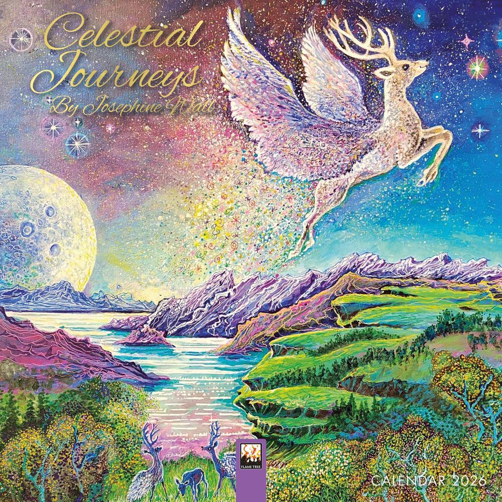 Celestial Journeys by Josephine Wall Mini Wall Calendar 2026 (Art Calendar), 9781835624388