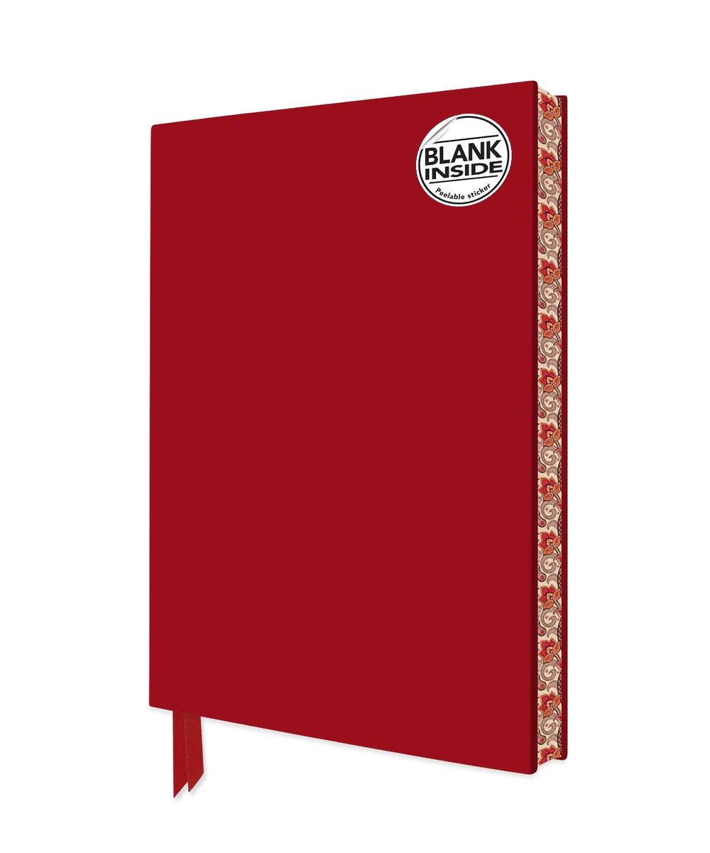 Ruby Red Blank Artisan Notebook (Flame Tree Journals), 9781835625583