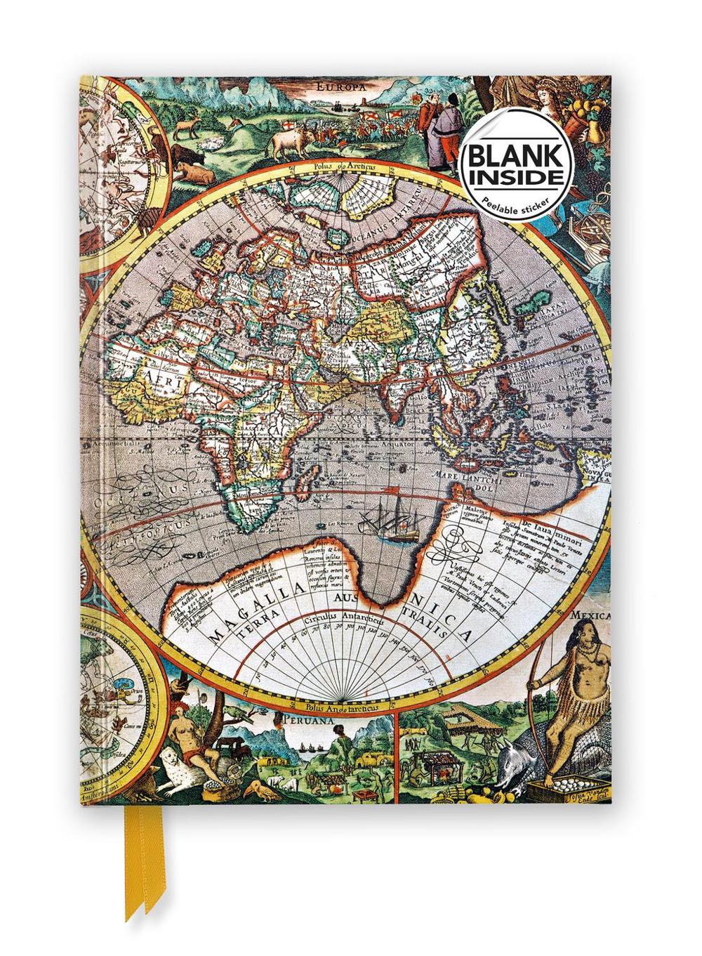Antique Map (Foiled Blank Journal), 9781835625835