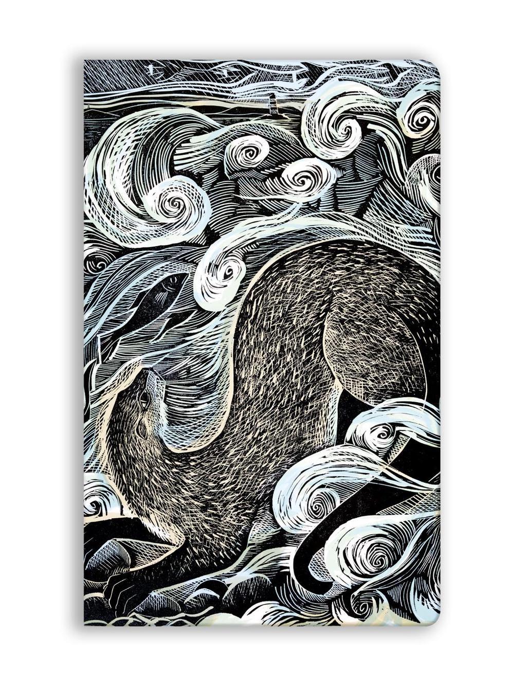 Angela Harding: Shetland Otter, Shetland Sea (Soft Touch Journal), 9781835625859