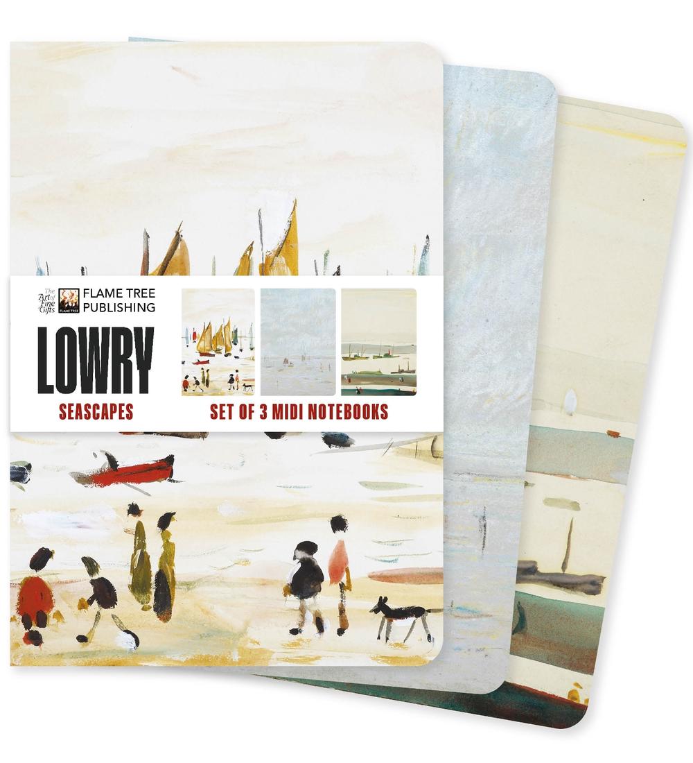 L.S. Lowry: Seascapes Set of 3 Midi Notebooks, 9781835626177