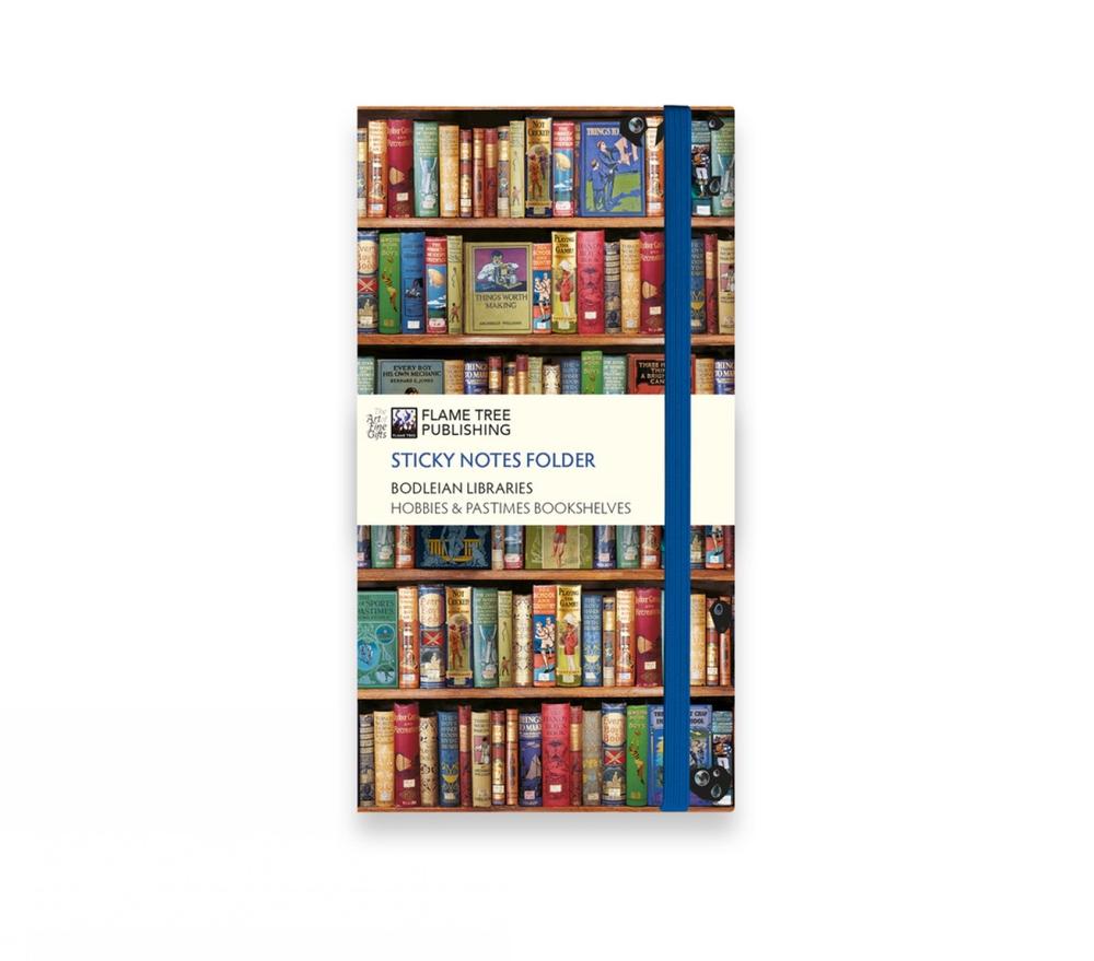 Bodleian Libraries: Hobbies & Pastimes Bookshelves Flame Tree Sticky Notes Folder, 9781835628881