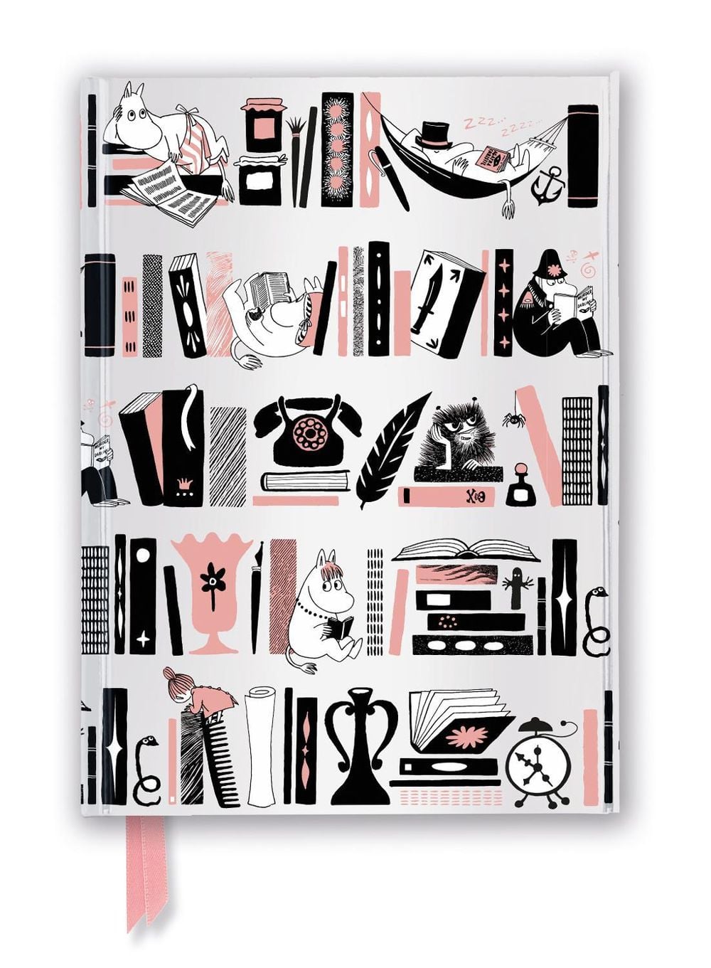 Moomin Bookshelves: Pink & Silver (Foiled Journal) by Flame Tree Studio - ISBN: 9781835629222