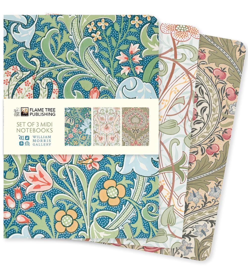 William Morris Gallery Set of 3 Midi Notebooks by Flame Tree Studio - ISBN: 9781835629871