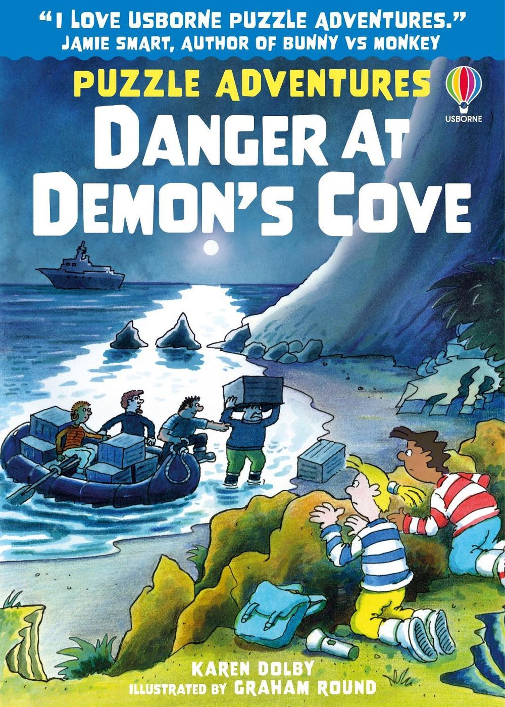 Front cover of Danger at Demon's Cove by Karen Dolby, illustrated by Graham Round
