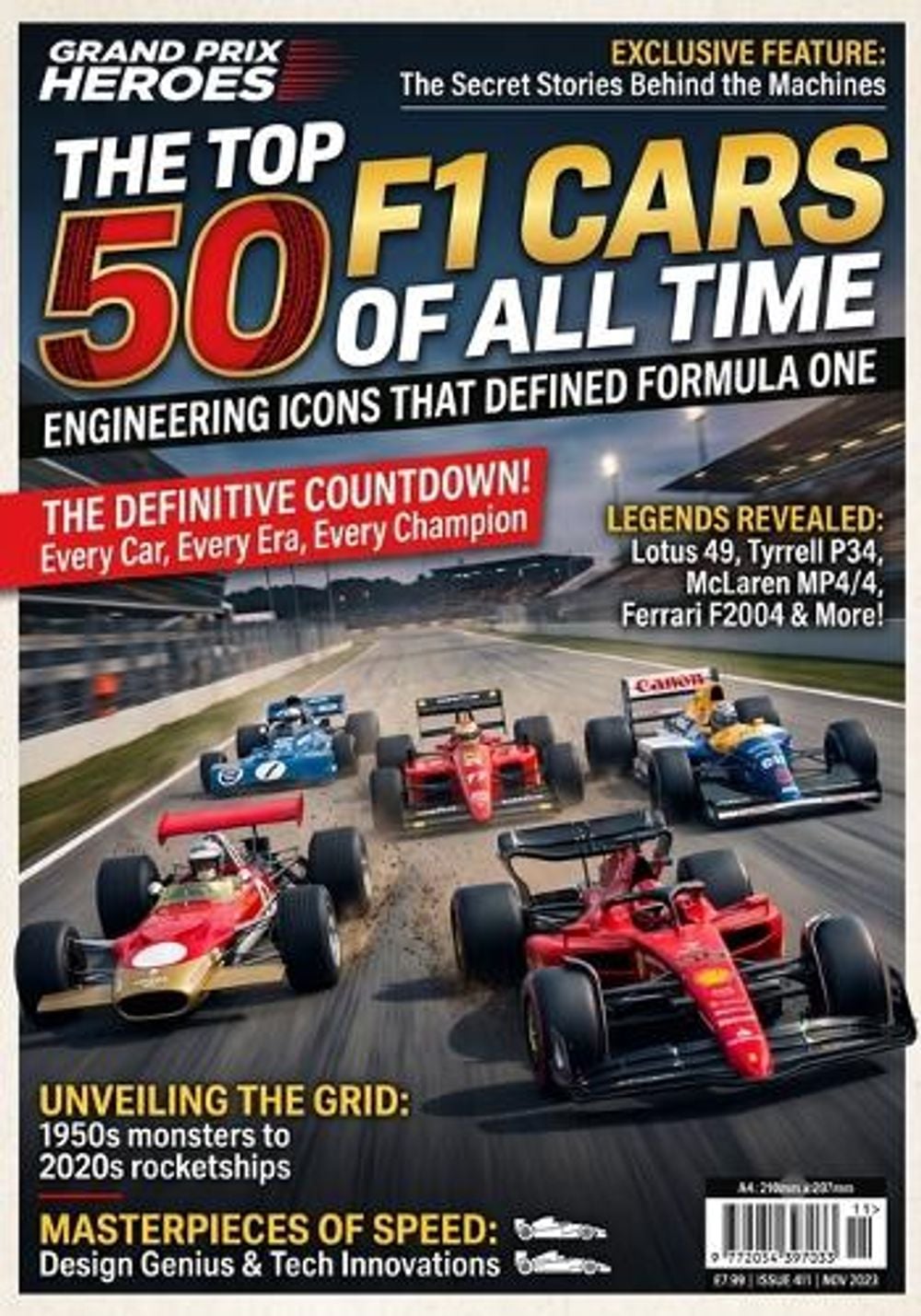 The Top 50 F1 Cars of All Time by Paul Sander - ISBN: 9781836323655
