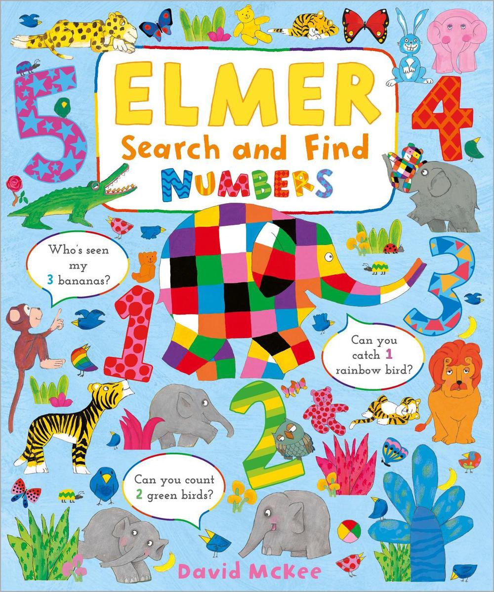 Elmer Search and Find Numbers by David McKee - ISBN: 9781839131653