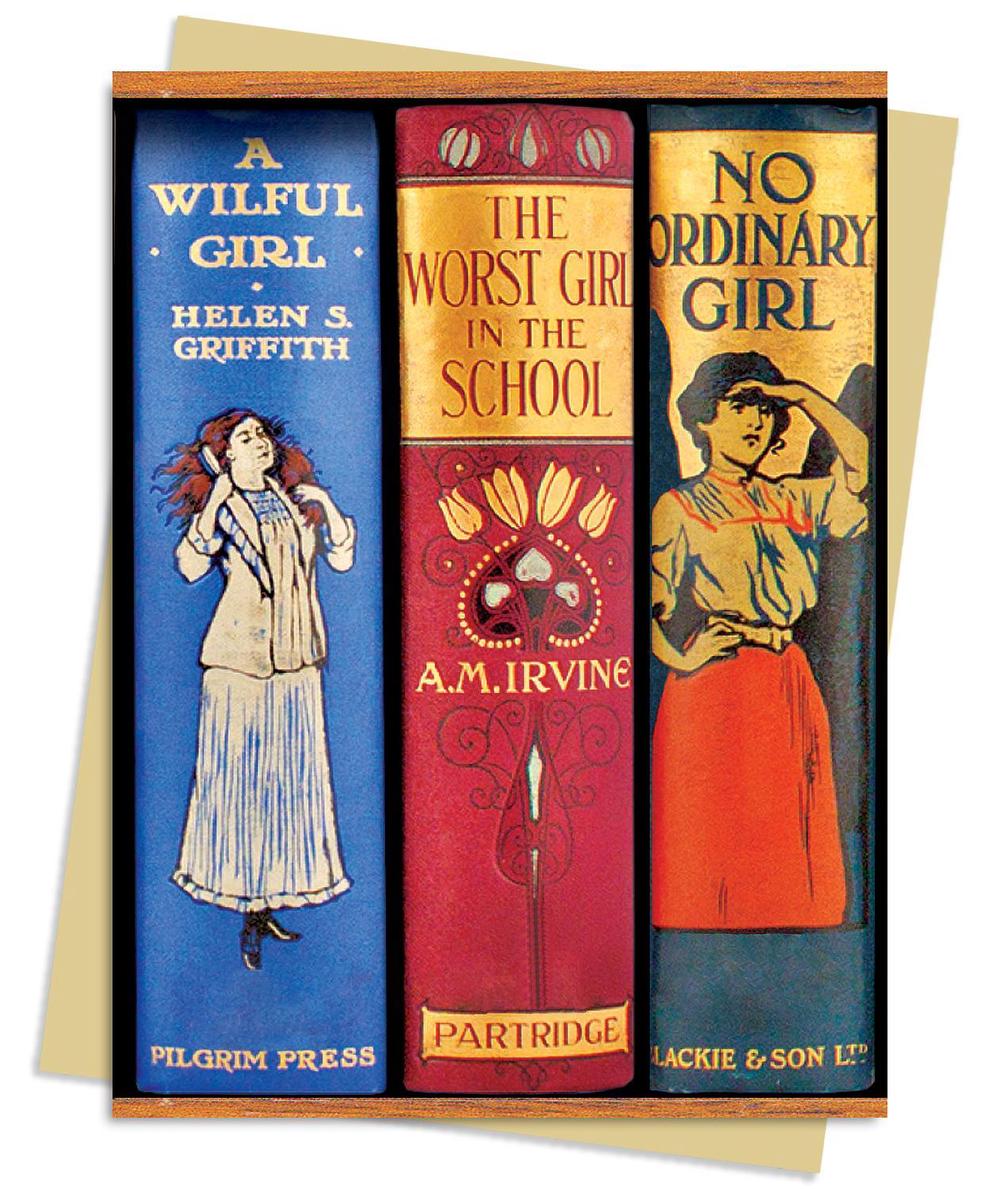 Bodleian: Book Spines Great Girls Greeting Card, Pack of 6, 9781839648465